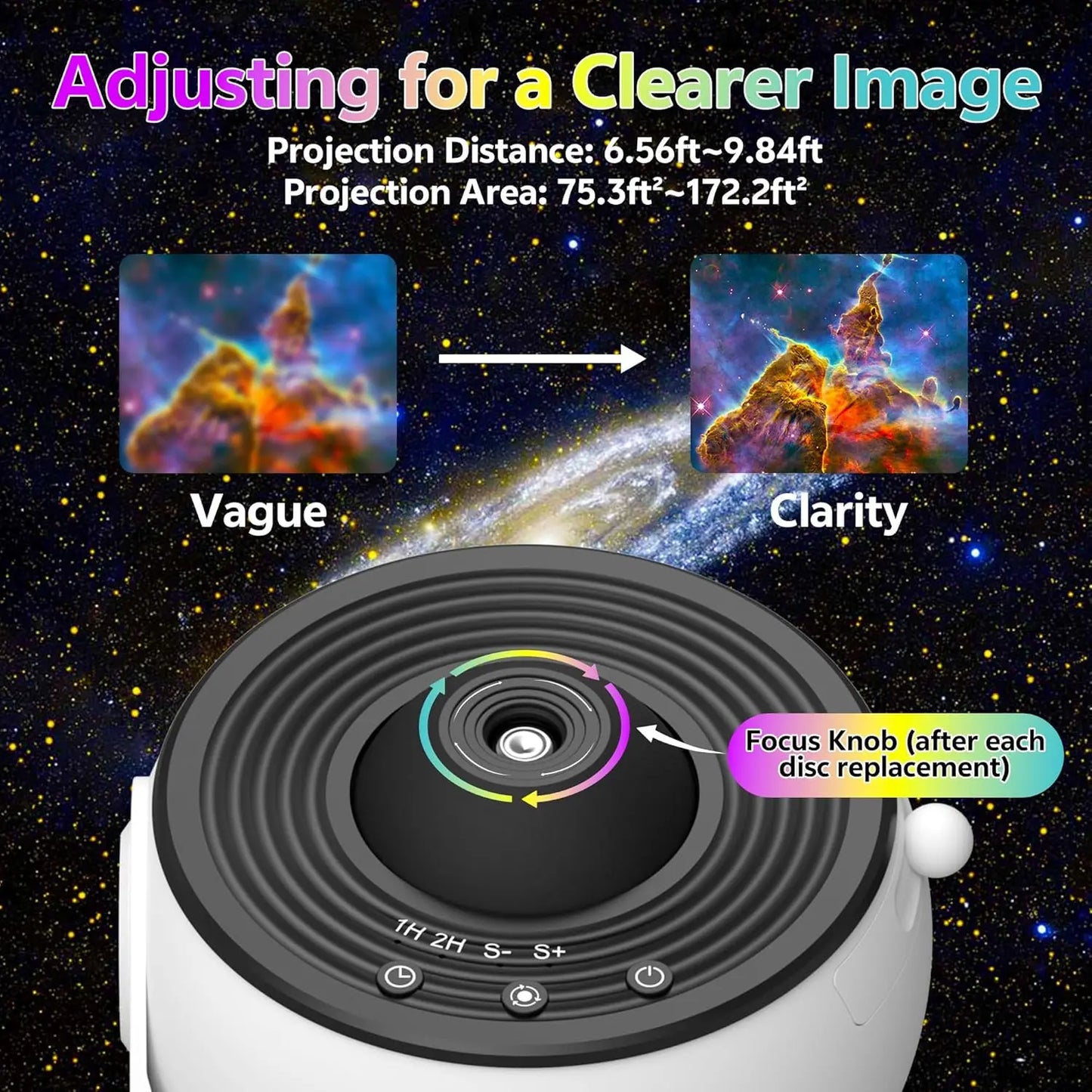 Galaxy projector nebula clouds